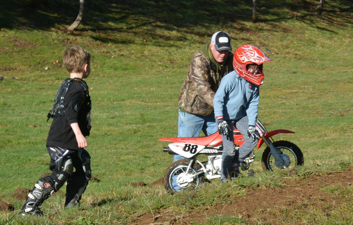 Ben says "my turn again" - from the Dirt Biking with Miriam and Rodney photo gallery.