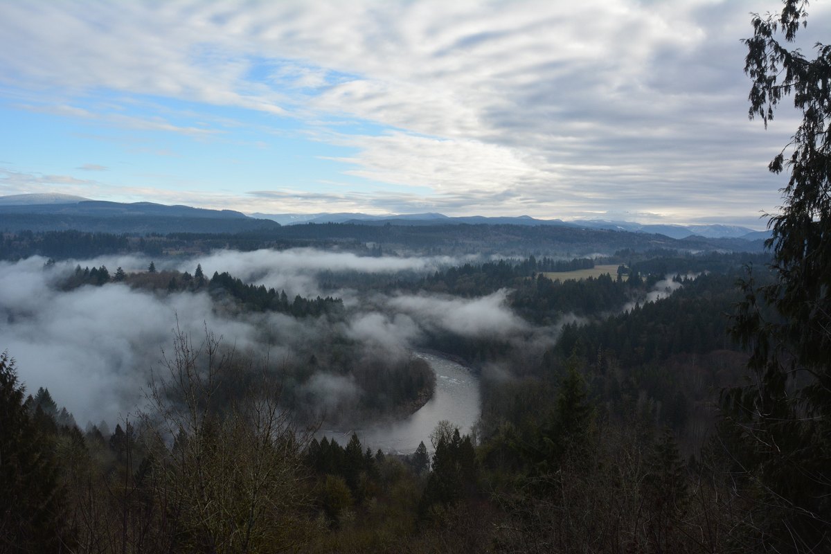 View of the Sandy River from Rodney's deck - from the Dirt Biking with Miriam and Rodney photo gallery.