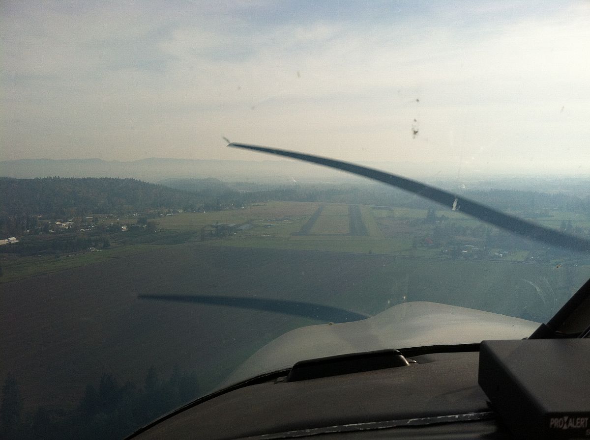 Mulino Airport, on final for runway 14 - from the Flying to Mulino Nov 2011 photo gallery.