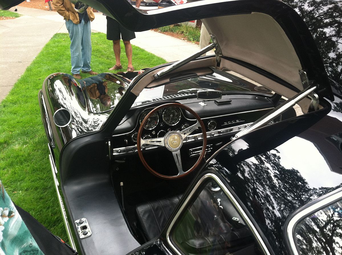 Mercedes 300SL Gullwing interior - from the Forest Grove Concours d'Elegance 2012 photo gallery.
