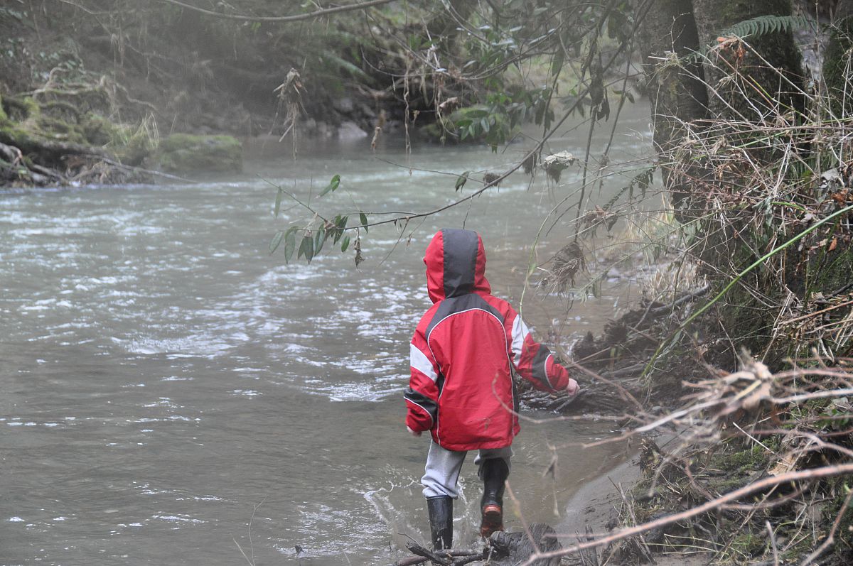 Ben at the creek - from the January 2012 at the Cottams photo gallery.