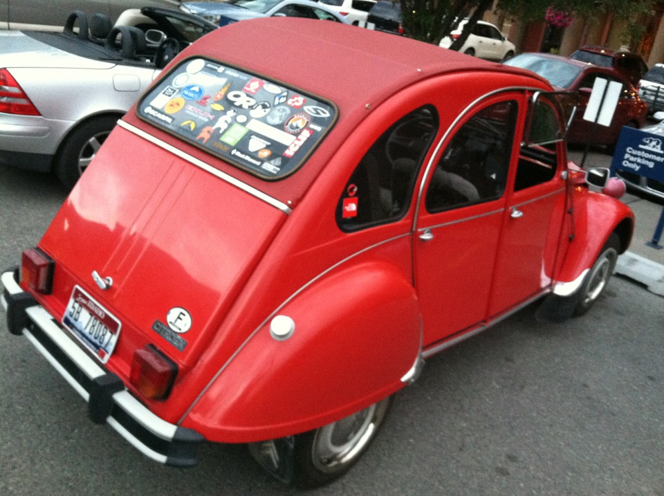 Citroen 2CV in Ketchum - from the Motorcycle summer trip 2012 photo gallery.