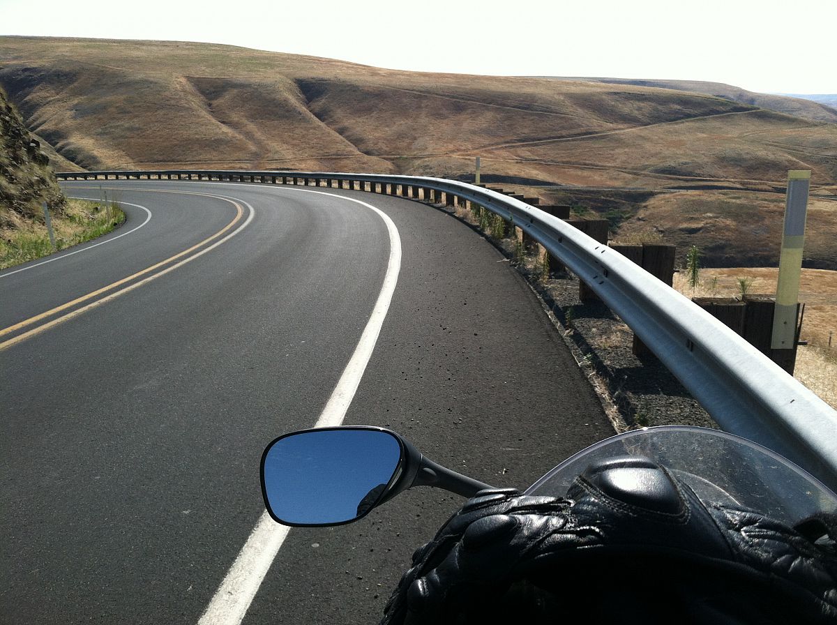 End of Rattlesnake Road, dropping down into Clarkston, WA - from the Motorcycle summer trip 2012 photo gallery.