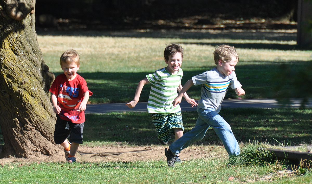 Running, running, running - from the Preschool graduation party photo gallery.
