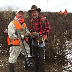 Gary Lewis and Rodney Smith with Hungarian partridges